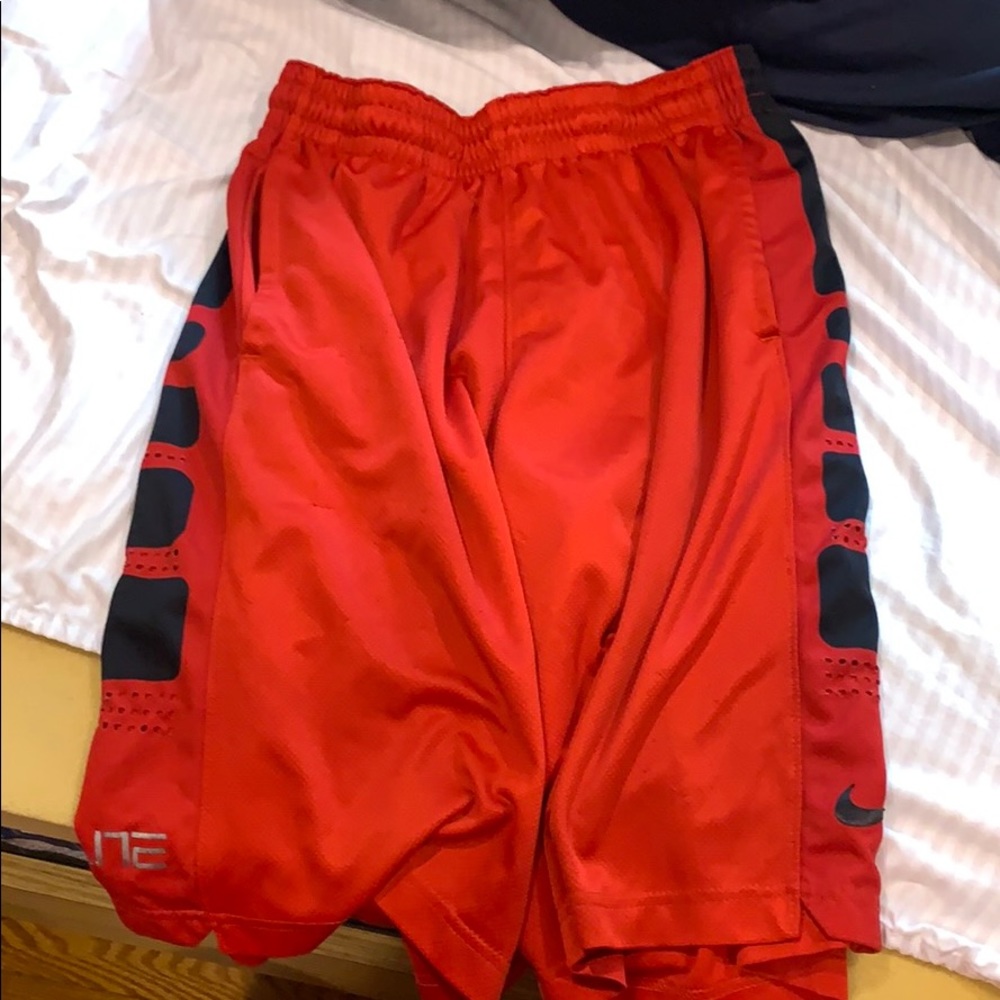 Red Nike elite shorts